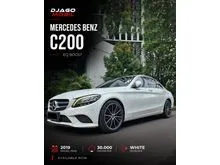 2019 Mercedes-Benz C200 1.5 EQ Boost Avantgarde Line Sedan White on Black Putih Mercy C 200 EQBoost AVG