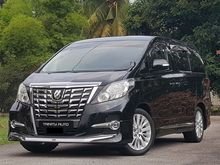 2012 TOYOTA ALPHARD 2.4 VVTi (A) New facelift, 7 seater ,2 X power door,Come with New Model Looks Kits + Modelista add on body kits! Fulll spec!