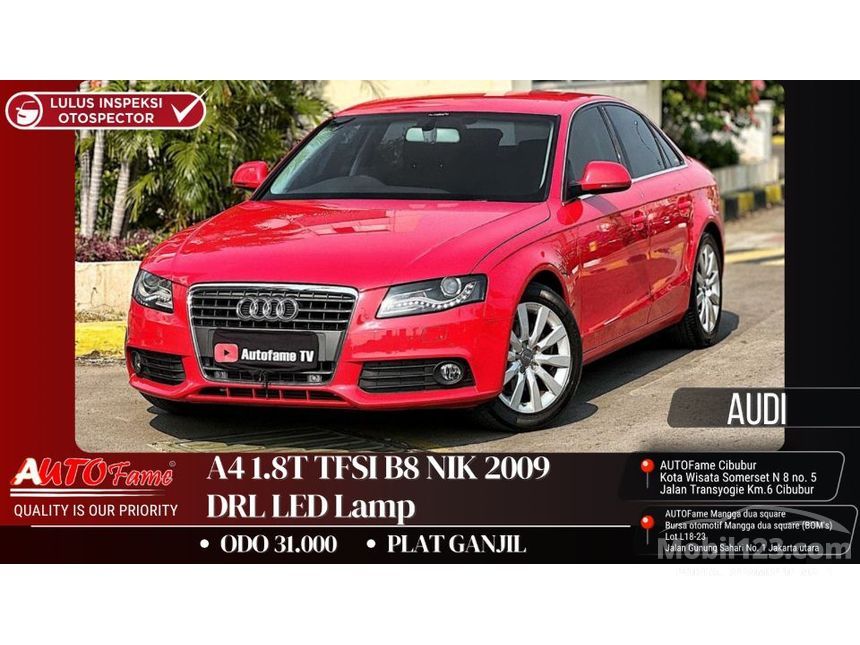 Jual Mobil Audi A4 2009 TFSI 1.8 di DKI Jakarta Automatic Sedan Merah