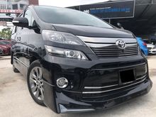 2014 Toyota Vellfire 2.4 Z Platinum - SPORTY BODYKIT - 2 POWER DOOR - POWER BOOT - SUNROOF - KENWOOD PLAYER - REVERSE CAM - WARRANTY - PROMOTION NOW