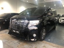 2015 Toyota Alphard 2.5 G Atpm black int beige Pilot seat electric seat