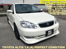 2001 Toyota Corolla Altis 1.8 G Sedan (A) FULL BODYKIT SAVE PETROL PERFECT CONDITION