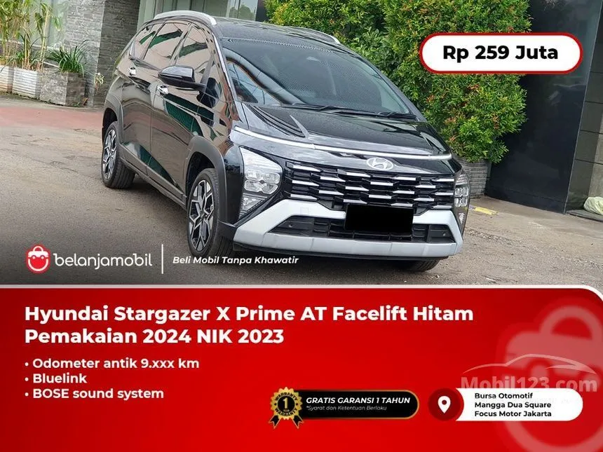 Jual Mobil Hyundai Stargazer X 2023 Prime 1.5 di DKI Jakarta Automatic MPV Hitam Rp 259.000.000