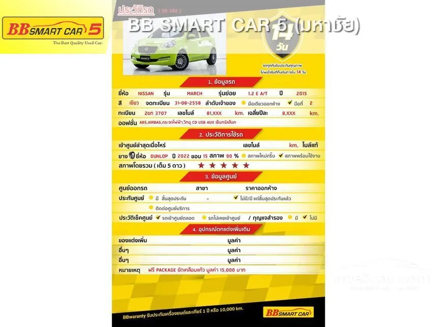 2015 Nissan March E Hatchback