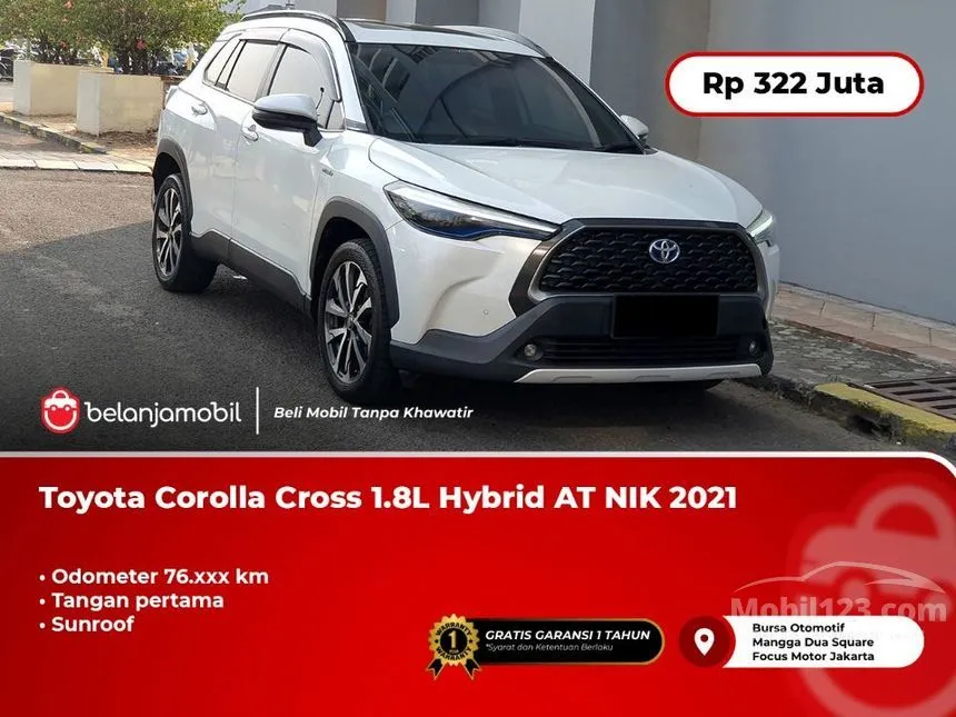 Jual Mobil Toyota Corolla Cross 2021 Hybrid 1.8 di DKI Jakarta Automatic SUV Putih Rp 322.000.000