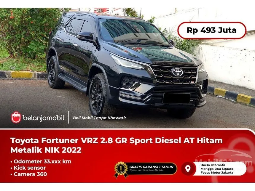 Jual Mobil Toyota Fortuner 2022 GR Sport 4X2 2.8 di DKI Jakarta Automatic SUV Hitam Rp 493.000.000