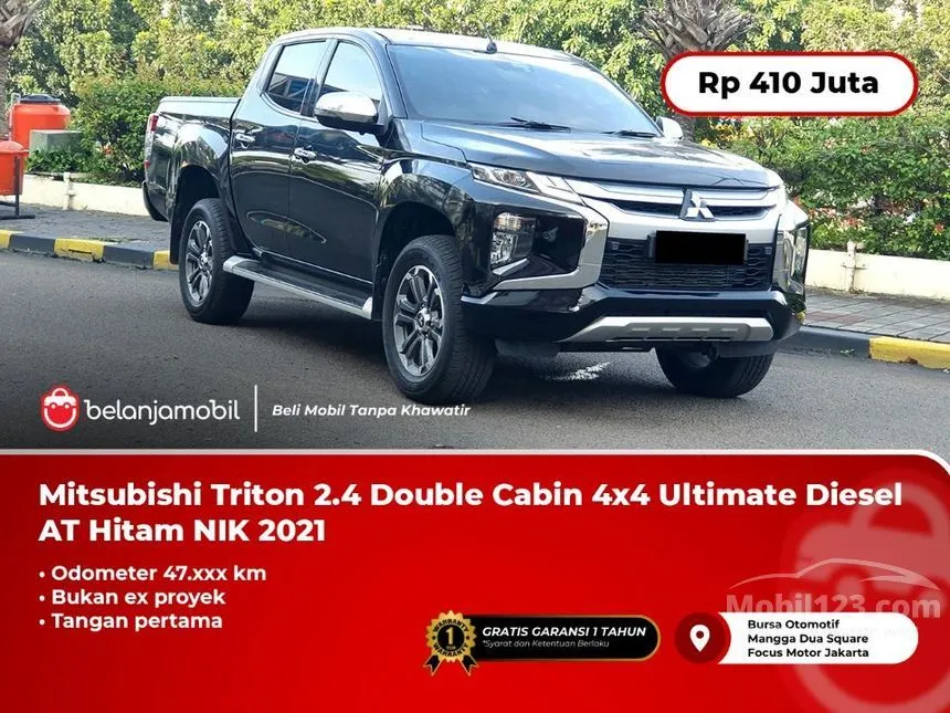 Jual Mobil Mitsubishi Triton 2021 Ultimate Double Cab 4X4 2.4 di DKI Jakarta Automatic Pickup Hitam Rp 410.000.000