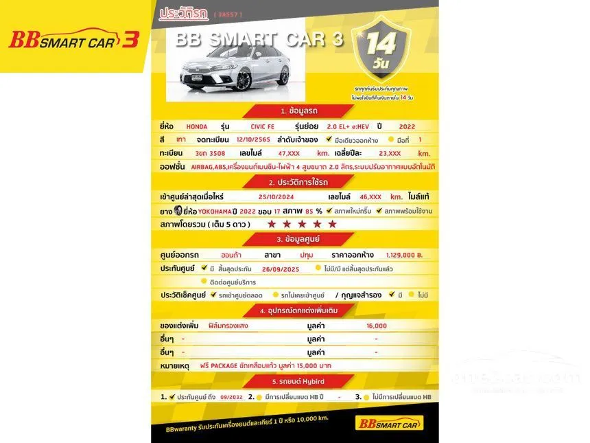 2022 Honda Civic e:HEV EL+ Sedan