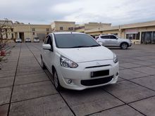 2014 Mitsubishi Mirage 1.2 EXCEED Hatchback matic putih dp 12jtan