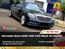 2018 Mercedes-Benz S450L 3.0 Sedan V222 CKD AT Black On Brown NIK 2018 [ LOW KM ]