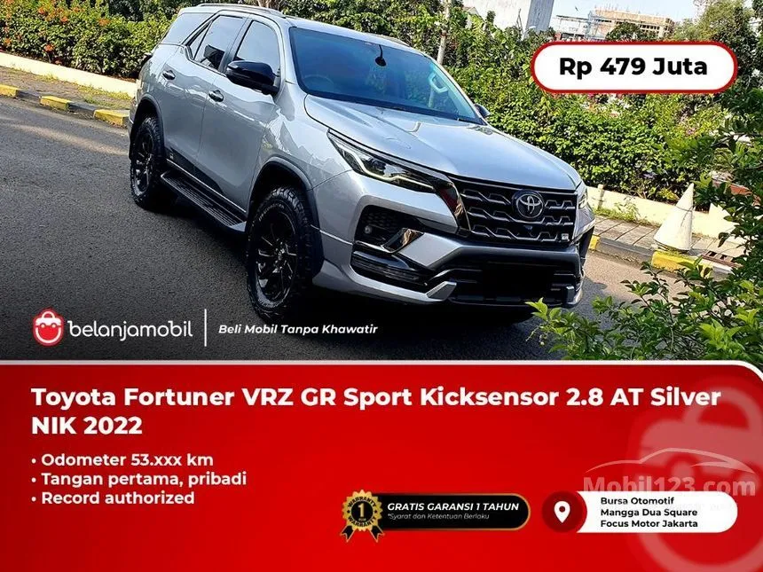 Jual Mobil Toyota Fortuner 2022 GR Sport 4X2 2.8 di DKI Jakarta Automatic SUV Silver Rp 479.000.000