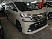 2016 Toyota Vellfire 2.5 MPV ZG Pilot Seat. Original Mileage 30k KM. Full Set ALPINE Dvd Player & Roof Tv. Sunroof & Panoramic Roof. Local KL AP.