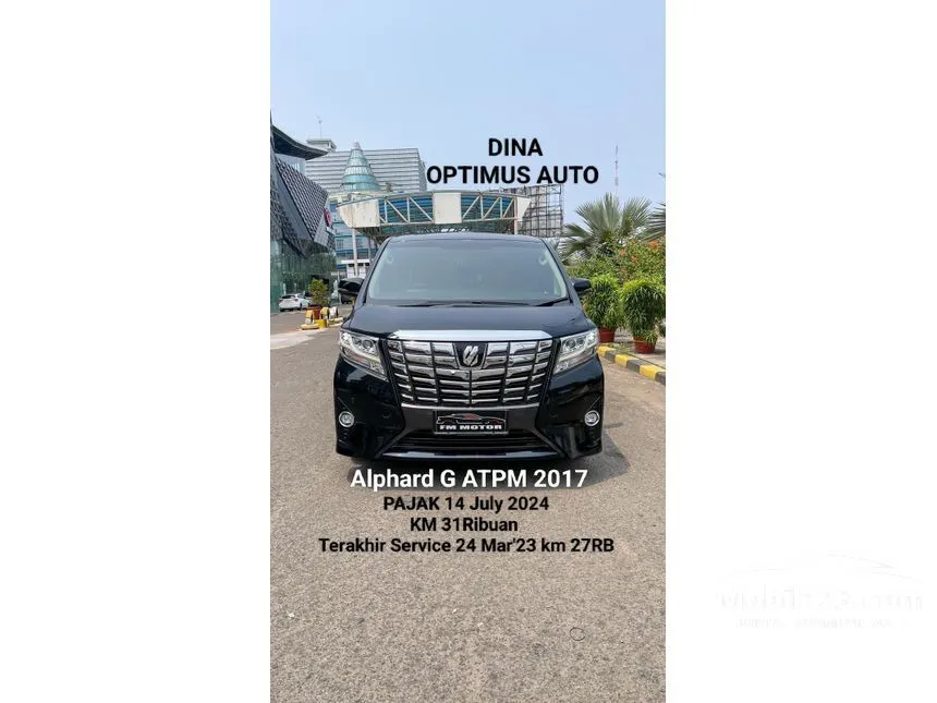 Jual Mobil Toyota Alphard 2017 G 2.5 di Banten Automatic Van Wagon Hitam Rp 730.000.000