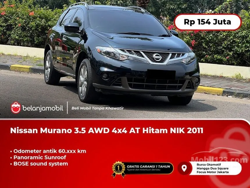Jual Mobil Nissan Murano 2011 3.5 di DKI Jakarta Automatic SUV Hitam Rp 154.000.000