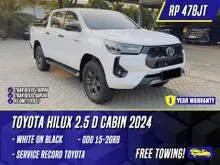 2024 Toyota Hilux 2.4 V Double Cab 4X4 Pickup White on Black Putih d