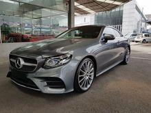 2018 Mercedes-Benz E300 2.0 AMG Coupe Panoramic Roof Push Start Button Reverse Camera Burmester Sound System Xenon Light LED Daytime Running Light Power Boot Paddle Shift Keyless-Go
