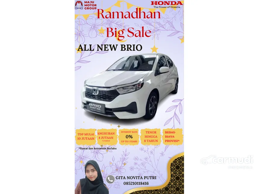 Jual Mobil Honda Brio 2024 E Satya 1.2 di DKI Jakarta Automatic Hatchback Kuning Rp 198.300.000