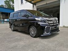 2015 Toyota Vellfire ZG 2.5, JBL, Pre-Crash, ICS, Auto Park System.
