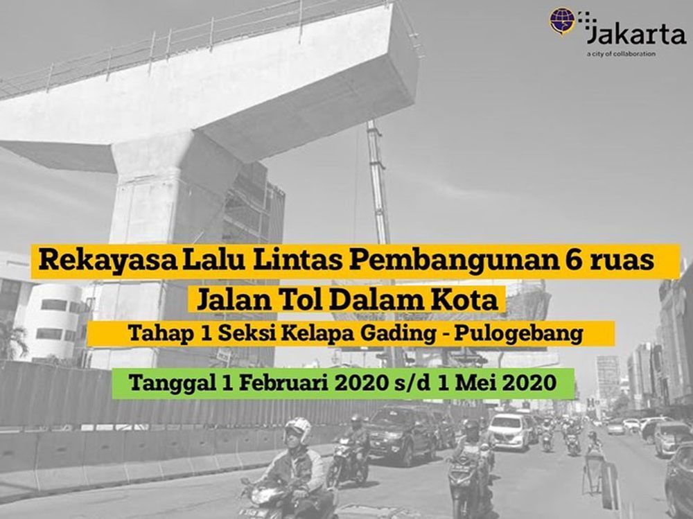 Hati-Hati Lewat Kelapa Gading, Ada rekayasa Lalin Karena Pembangunan Tol