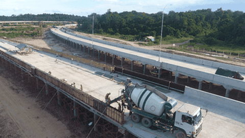 Konstruksi Jalan Tol di Provinsi Calon Ibu Kota Baru Hampir Selesai