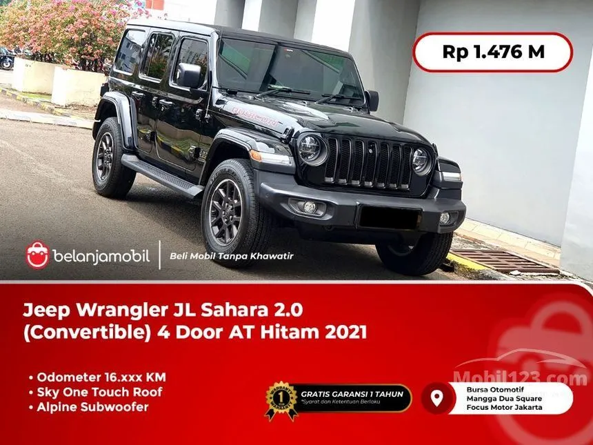 Jual Mobil Jeep Wrangler 2021 Sahara Unlimited 2.0 di DKI Jakarta Automatic SUV Hitam Rp 1.476.000.000