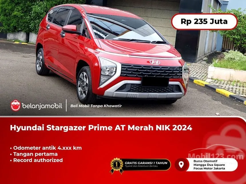 Jual Mobil Hyundai Stargazer 2024 Prime 1.5 di DKI Jakarta Automatic MPV Merah Rp 235.000.000