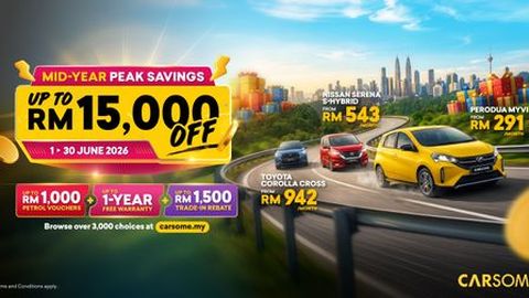 Mid-year deals: Up to RM15,000 rebate on CARSOME cars, plus extra savings and trade-in bonuses