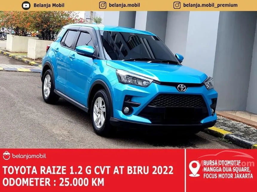 Jual Mobil Toyota Raize 2022 G (1 Tone) 1.2 di DKI Jakarta Automatic SUV Biru Rp 182.000.000