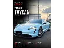 2023 Porsche Taycan 0.0 Performance Battery Sedan Blue on Red Electric EV Biru