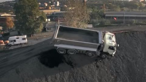 A Four-Year Old Girl Was Driving This 18-tonne Volvo FMX When It Flipped Over