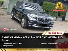 2022 BMW X5 3.0 xDrive40i xLine SUV G05 CKD AT Black On Brown NIK 2022 [ LOW KM ]
