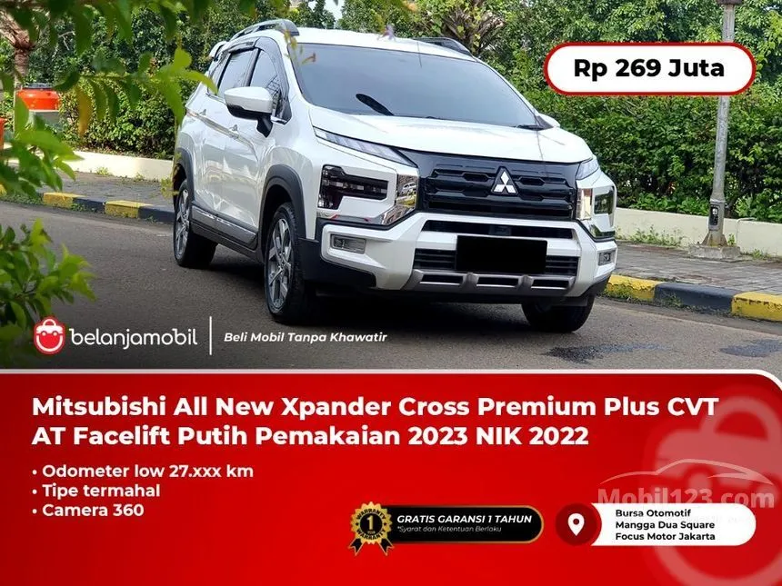 Jual Mobil Mitsubishi Xpander Cross 2022 Premium 1.5 di Jawa Barat Automatic MPV Putih Rp 269.000.000