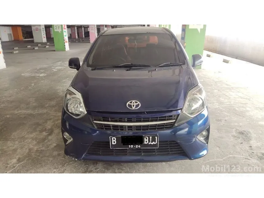 Jual Mobil Toyota Agya 2014 E 1.0 di DKI Jakarta Automatic Hatchback Biru Rp 79.000.000