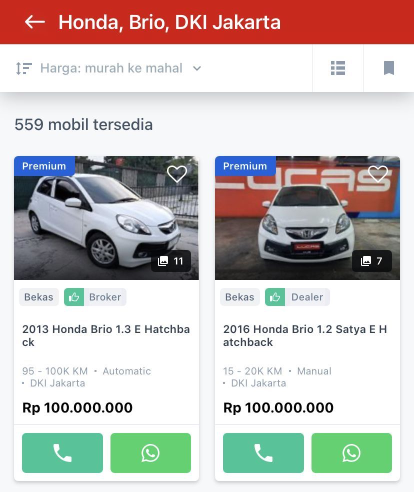 Cari Brio Bekas Murah? Cek di Aplikasi Mobil123 Sekarang!