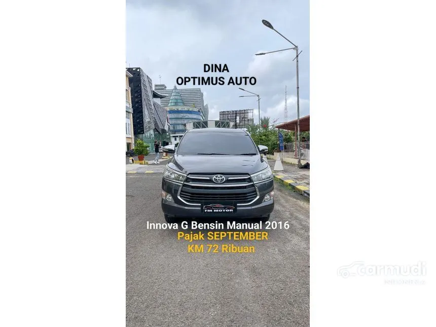 Jual Mobil Toyota Kijang Innova 2016 G 2.0 di DKI Jakarta Manual MPV Abu