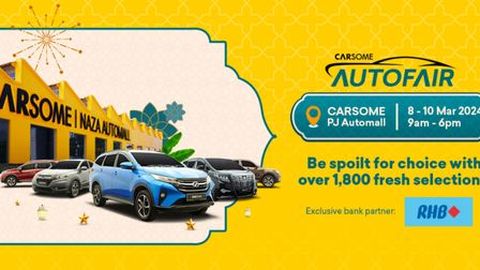 CARSOME AutoFair returns for 2024 at PJ Automall, 8-10 March 2024! Financing rates as low as 2.88% p.a.!