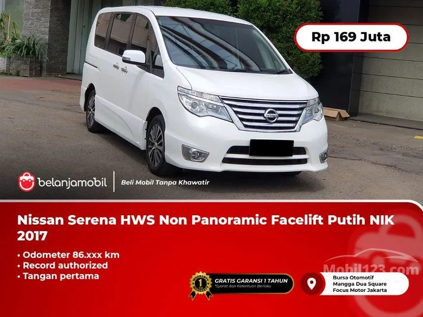 Jual Mobil Nissan Serena 2017 Highway Star 2.0 di DKI Jakarta Automatic MPV Putih Rp 169.000.000