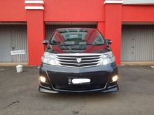2007 Toyota Alphard 2.4 G Van Wagon hitam kilometer 80 ribuan pajak panjang