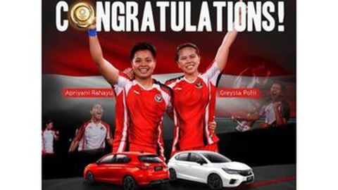 Honda Hadiahi Greysia Polii dan Apriyani Rahayu City Hatchback RS