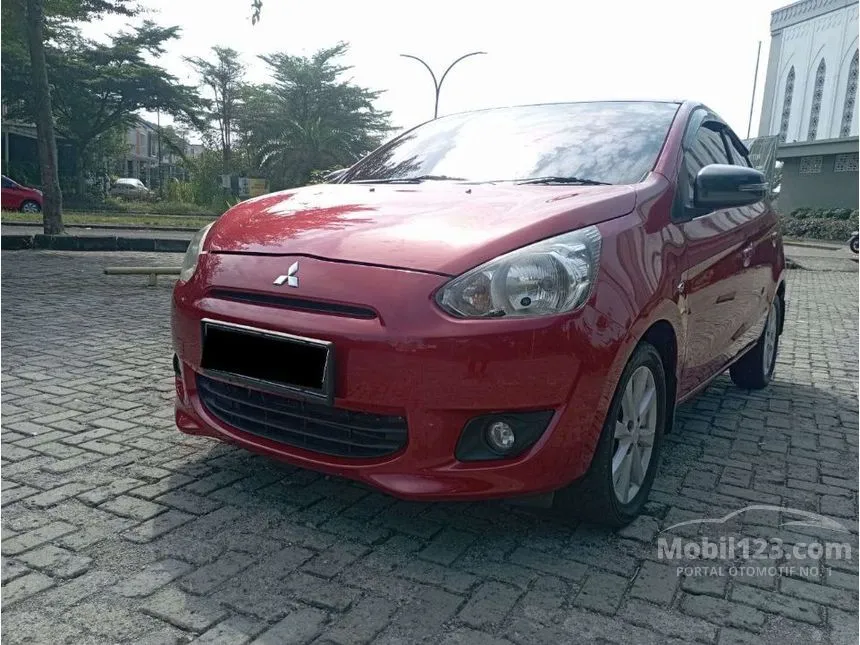 Jual Mobil Mitsubishi Mirage 2015 EXCEED 1.2 di Jawa Barat Automatic Hatchback Merah Rp 105.000.000