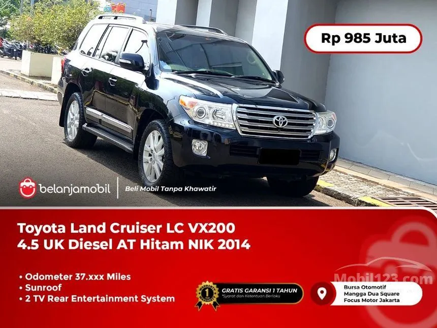 Jual Mobil Toyota Land Cruiser 2014 200 Full spec 4.5 di DKI Jakarta Automatic SUV Hitam Rp 985.000.000