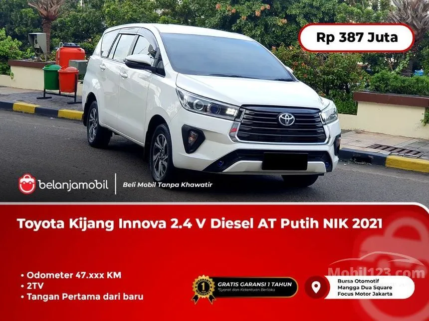 Jual Mobil Toyota Kijang Innova 2021 V 2.4 di DKI Jakarta Automatic MPV Putih Rp 387.000.000