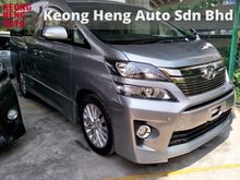 2012 Toyota Vellfire 2.4 Z GREY EDITION 2 POWER DOOR PUSH START KEYLESS SMART ENTRY BI XENON HEADLAMPS FRONT REAR CAMERA 18 RIM 7 SEATER LOCAL AP
