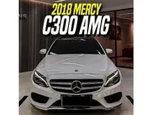 2018 Mercedes-Benz C300 2.0 AMG Line Sedan White on Black Mercy C 300 Putih