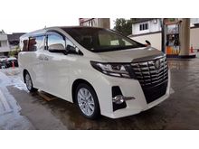 2016 Toyota Alphard 2.5 G MPV 2.5 SA Pre Crash 7 Seaters Roof Monitor Leather Seat Black Interior Unreg