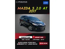 2017 Mazda 5 2.0 SKYACTIV-G MPV Metik Hitam No Pol Ganjil Dp 33,9 Jt